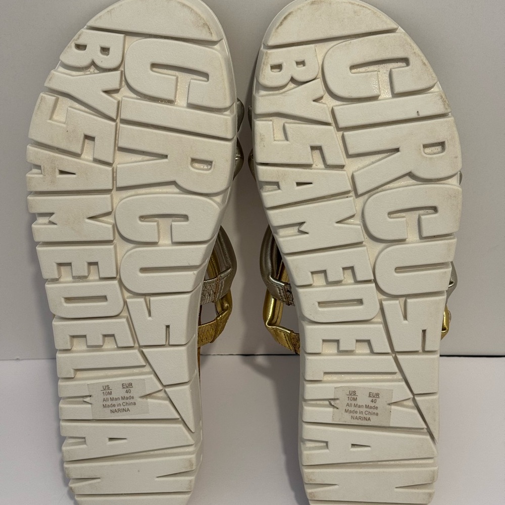 Circus by Sam Edelman Narina Strappy Silver/Gold Metallic Sandal Size 10M - Picture 9 of 11